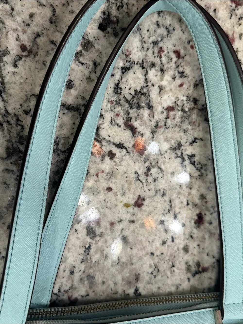 Kate Spade New York Light Blue Mint Saffiano Leather Tote Bag